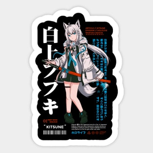 Hololive Japan Shirakami Fubuki - Kitsune Sticker